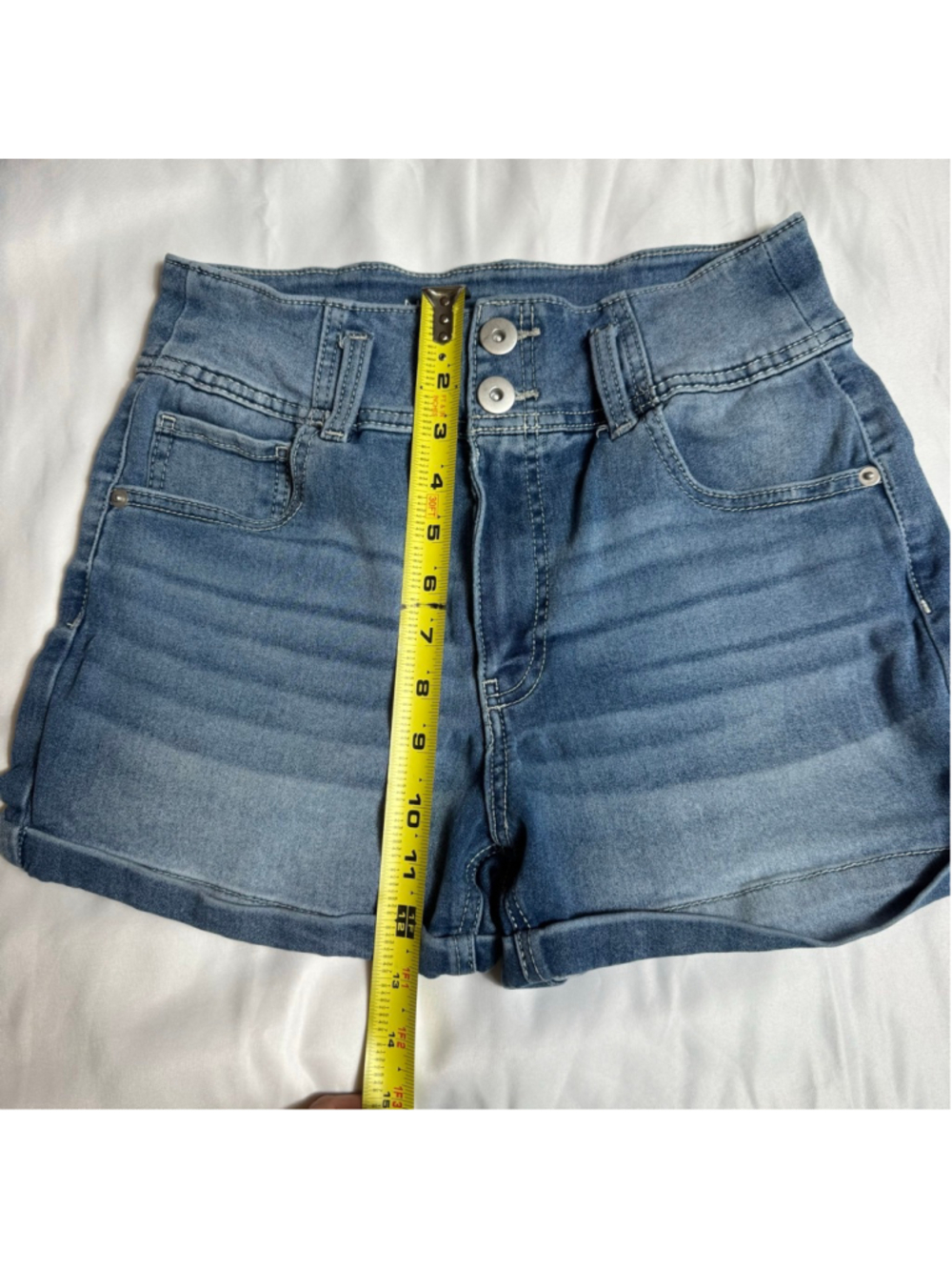 Juniors No Boundaries Jean Shorts Size 11 Blue - Picture 5 of 7
